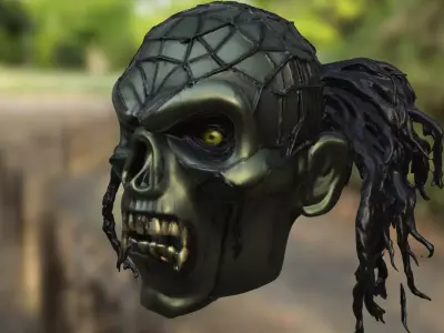 Undead Skull Warrior mask 3D model