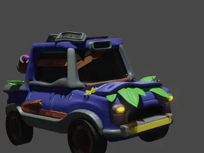 cartoon car  Low-poly 3D model buy