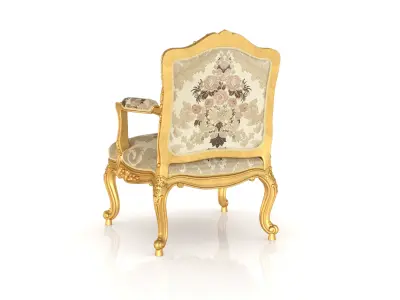 Beige classic armchair by Modenese 3D model