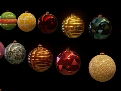 Christmas Decoration Low-poly 3D model