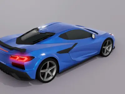 2023 Chevrolet Corvette C8 Z06 Low-poly 3D model