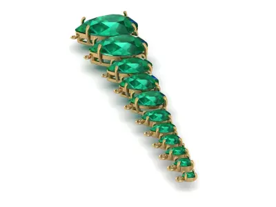 Pear Gems Pendant Sets 3D print model