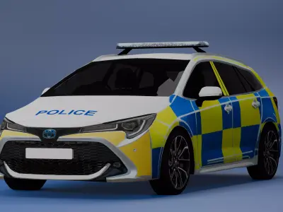 UK Police Toyota Corolla  3D model