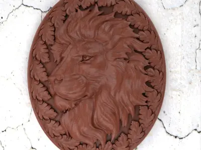 Lion-pendant-2 3D print model