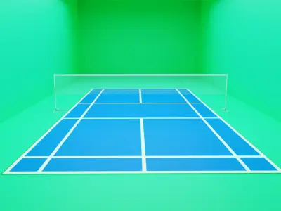 Badminton Court 3D model