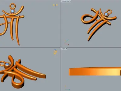 maa gold pendent Free 3D print model