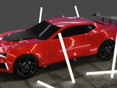 Chevrolet Camaro ZL1 Low-poly 3D model