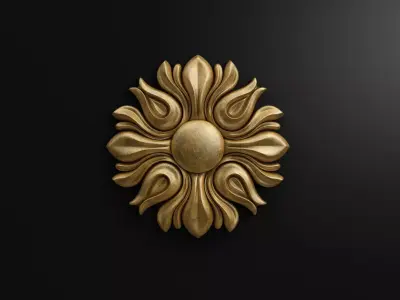 Carved rosette 3D model