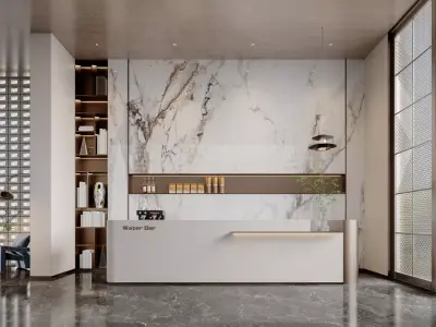 Modern reception lobby 3D model