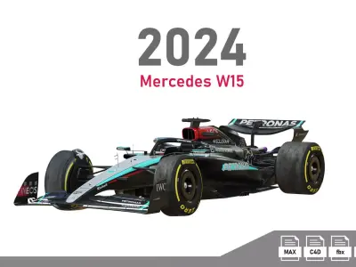 F1 Mercedes W15 2024 3D model