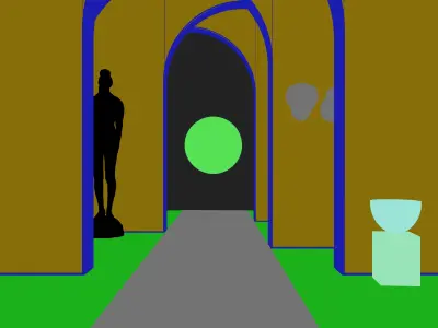 Arc room with art 3D model