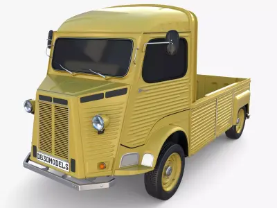 Generic 40s Van Pick Up v3 3D model