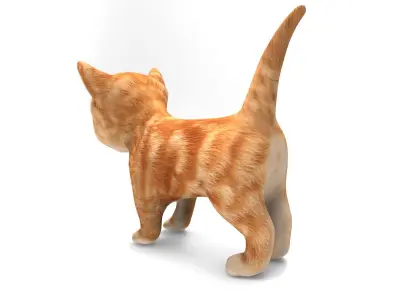 3D Cute Cat Model Low poly  Low-poly 3D model
