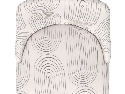 Geller Modern Dining Chair in Patterns 3D model