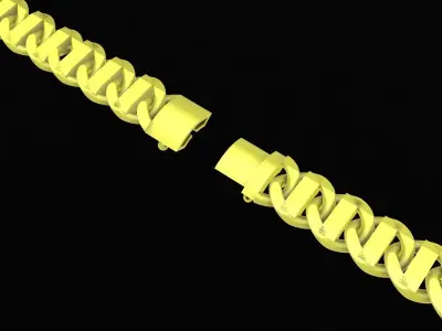 Luxury Curb Link Chain Bracelet 3D Model  4171 3D print model