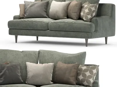 Roche Bobois sofa green 3D model