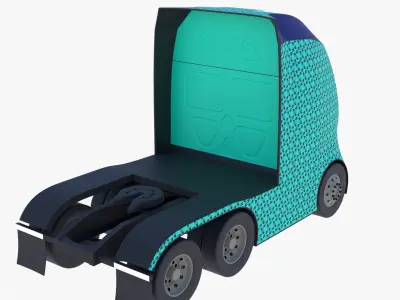 Future semitruck VII PBR 3D model