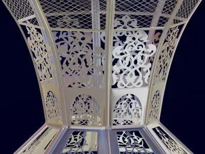 Floral moroccan lantern 3D model