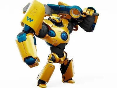 BATTLE DROID EREVOS Rigged for Unreal Engine - Unity - MIXAMO  3D model