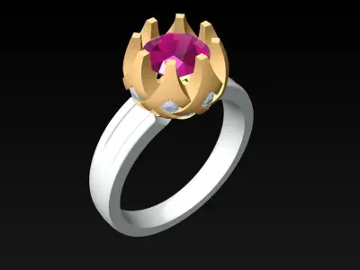 Diamond Ring - Womens Rings - N716900 3D print model