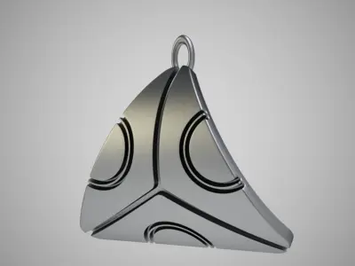 Abstract Triangle Pendant 3D print model