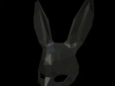 Triangulated Bunny Mask 3D print model