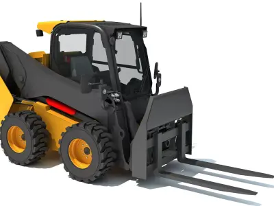Skid Steer Loader Pallet Fork 3D model