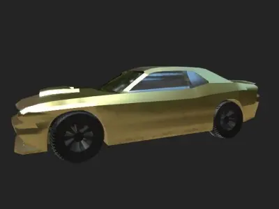 Challenger SRT Hellcat Car Model Realistically Textured Low-poly 3D model