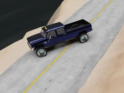 Chevy Squarebody CrewCab Show Truck 3D model