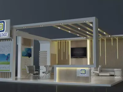  Booth Exhibition Stand a672b 3D model