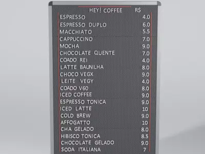 Coffee Shop Sign Free 3D model