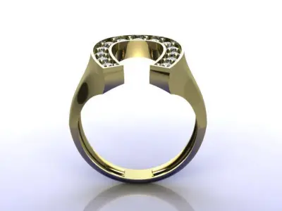 horseshoe ring 3D print model