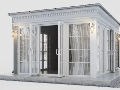 All-season gazebo-pavilion 3D model