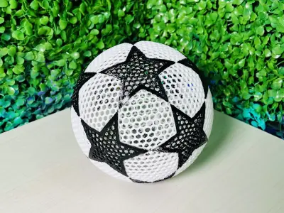 AIRLESS STAR BALL - SOCCER BALL WITH STAR - CHAMPION LEAGUE 3D print model