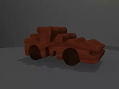 The wood car 3d model  3D print model