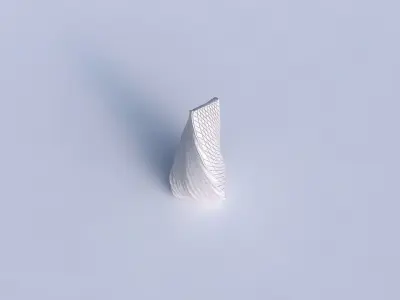 Vase twist puffy tipped triangle with twisted diagonal grid p... 3D print model