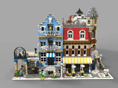 Lego City Low-poly 3D model