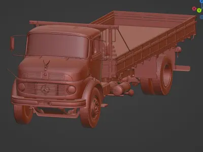 Mercedes 1313 1113  Low-poly 3D model