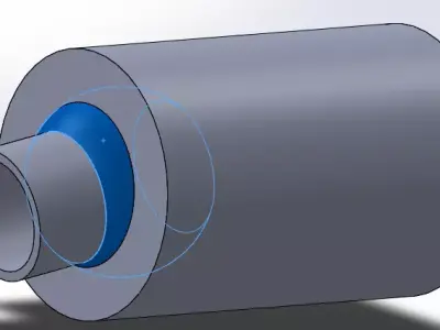 Ball and Socket Rocket Nozzle Free 3D model