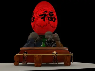 Chinese monk kids  3D model