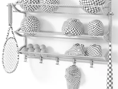 Sports set Inventory Organizer 3D model