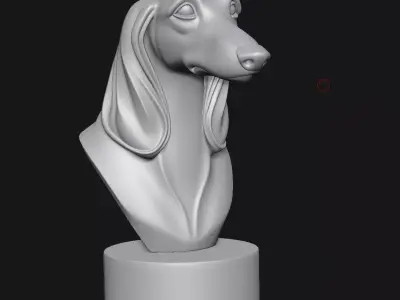 Dog sculpture 3D print model shop