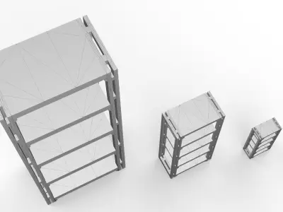 Bookcase Miniature with 3 Different Sizes 3D print model
