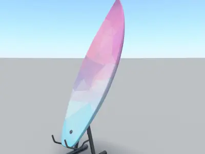 surfboard V4 Low-poly 3D model