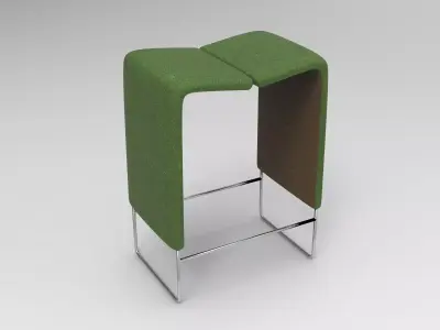 Vuyu Stool Low-poly 3D model