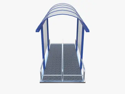 Shopping cart bay v1 Low-poly 3D model