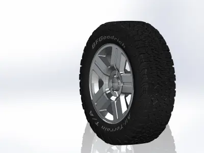 Wheels FR37 for scale model of Chevy Silverado  3D print model