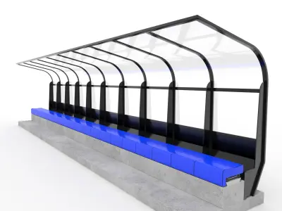 Soccer Bench 17 3D model