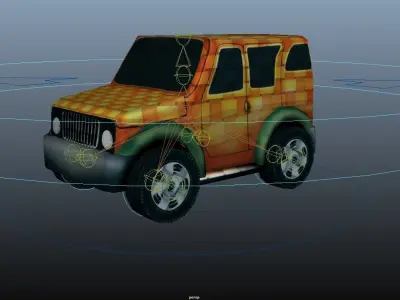 Jeep Vehicle Low-poly 3D model