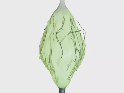 Radioactive Glow Fiber Sculpture Low-poly 3D model